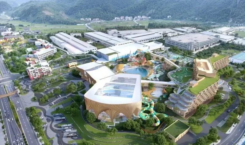 Vodný park turistického rezortu Tonglu Kaiyuan Senbo